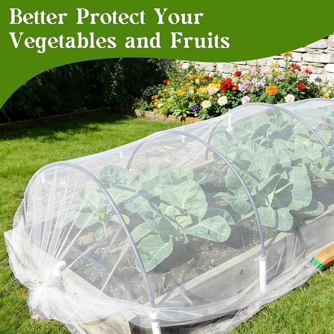 Garden Netting, 10x33 FT Fine Mesh Netting Plant Netting for Garden Protection,Plant Cover Netting for Vegetables, Fruits, Flowers
