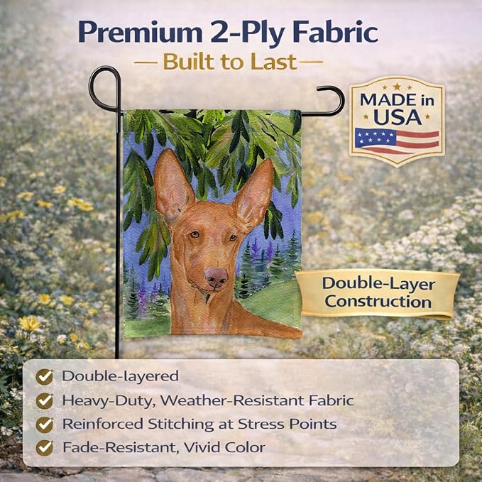 Caroline's Treasures SS8268GF Pharoh Hound Garden Flag Mailbox Flag Decorative Yard Flag Banner Outside Patio Artwork Yard Flower Beds, Garden Size, Multicolor