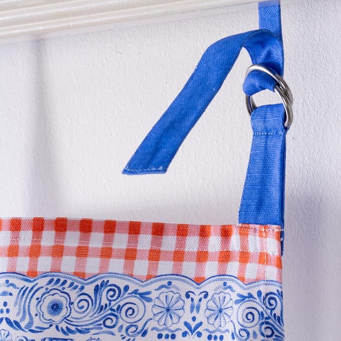 Maison d' Hermine Aprons for women with Pocket 100% Cotton (27.50"x31.50") | Adjustable Neck Strap & long ties Apron Men Chef Wedding Cooking Gardening Server Maid