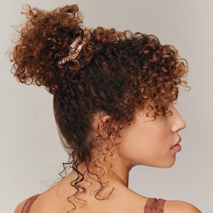 Slip Silk Hair Ties — Skinny Silk Light Brown Scrunchies, No Damage, No Crease, Anti-Breakage |100% Mulberry Silk | All Hair Types | Made with Proprietary Slipsilk™ | Set of 4