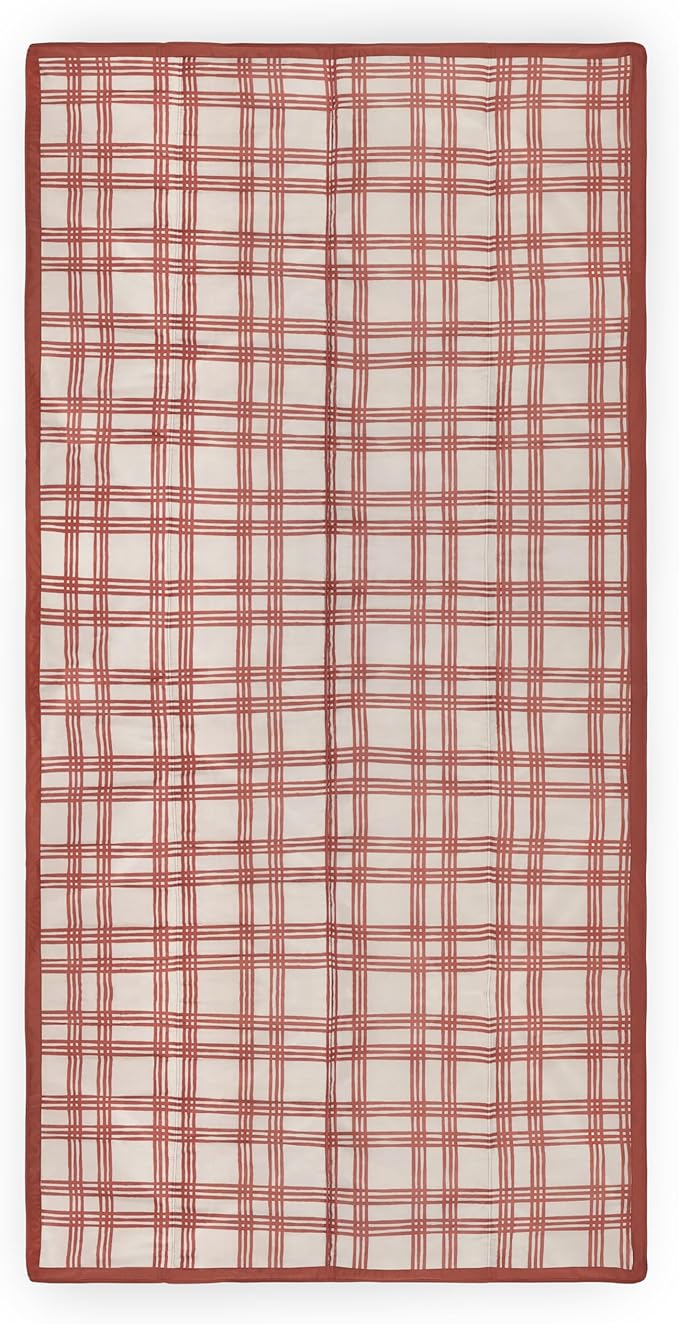 Little Unicorn 5'x10' XL Outdoor Family Picnic & Beach Blanket | Durable & Water-Resistant Fabric | Compact Fold & Easily Wipes Clean | Zipper Pocket (Picnic Plaid)