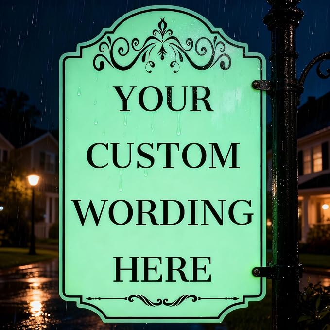 Custom Personalized Decorative Sign -12x18 Inch Metal Outdoor Sign, 0.040 Aluminum, Reflective Option, Rust-Proof for Home & Garden