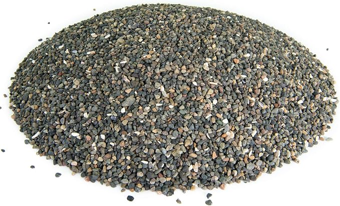 Mexican Beach Pebbles | 20 Pounds of Smooth Unpolished Stones | Hand-Picked, Premium Pebbles for Garden and Landscape Design | Black Criva, 1/8 Inch