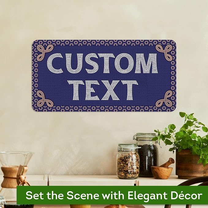 Custom Sign, Custom Street Sign, 11 Font Colors, 13 Font Styles, 4 Hole Options, 22 Sizes, 9x18 Inches, Rust Free DiBound, Fade Resistant, Made in USA by My Sign Center (Fauxsaic 1)