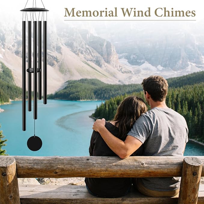 gisgfim 60" Extra Large Wind Chimes for Outside Deep Tone Big Soothing Aluminum Wind Chimes Tuned for Outdoor Big Huge Long Windchimes for Outdoor Garden Patio Balcony Porch Decor