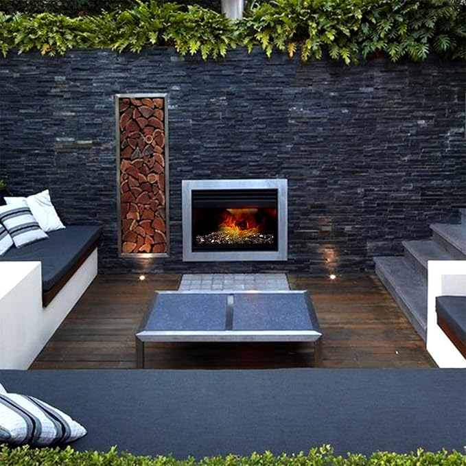 Onlyfire 10 lbs Fire Glass Rocks 1/2 Inch, Reflective Tempered Glass for Propane Fire Pit & Gas Fireplace, High Luster Firepit Glass Stones for Fire Table, Bronze (Multicolor Options Available)