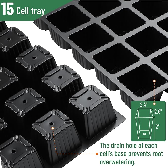 Mr. Pen 5-Set Seed Starter Tray Kits | Durable Plant Germination Trays with Humidity Vented Domes and Bases, Ideal for Seed Starting, Indoor Gardening