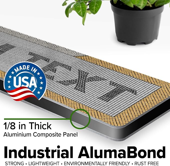Custom Sign, Custom Street Sign, 11 Font Colors, 13 Font Styles, 4 Hole Options, 22 Sizes, 3x12 Inches, Rust Free DiBound, Fade Resistant, Made in USA by My Sign Center (Fauxsaic 2)