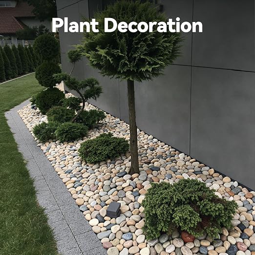 40 lbs Rocks for Outdoor Landscaping, 2"-3" Aquarium Rocks for Fish Tank, Natural Decorative Garden Stone for Plants, Flower Pots, Vase, Walkways, Yard