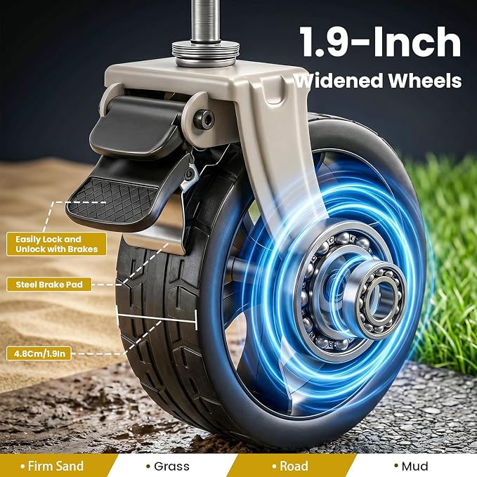 Collapsible Folding Wagon Cart, Heavy Duty Utility Wagons with Wheels,Portable Utility Cart for Camping,Garden,Beach,Sports Yellow