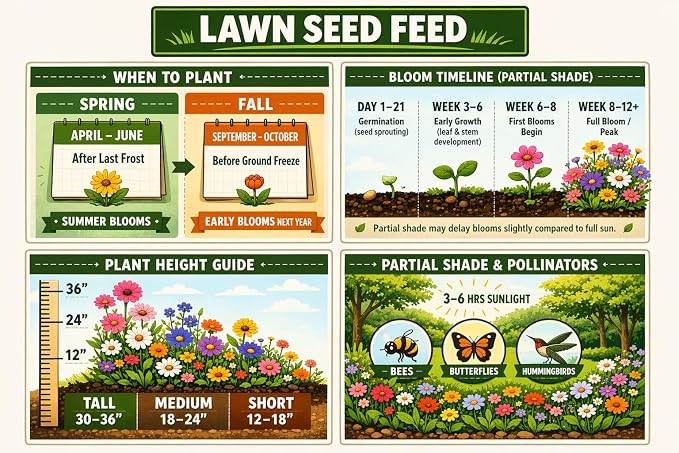 Beneficial Bug Wildflower Seeds (2oz) – Pollinator-Friendly Garden Mix