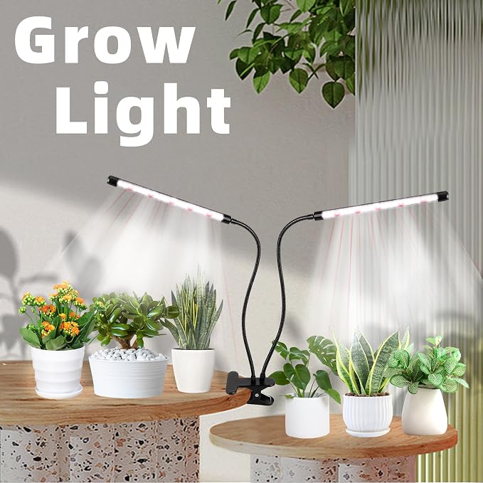 EWPJDK Grow Light 6500K Full Spectrum Plant Grow Lights 84 LED Plant Light with Clip Grow Lamp for Indoor Plants Growing Lamps（2PCS）