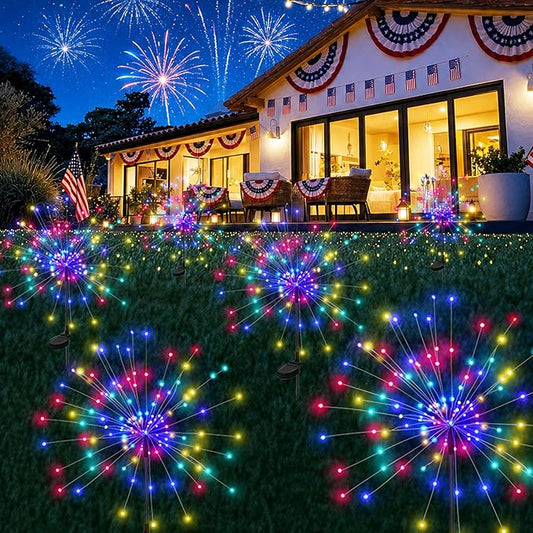 PEVOROS Garden Decor Solar Lights Outdoor,120LED Waterproof Colorful Solar Fairy Garden Lights for Outdoor Decoration,Yard, Patio, Porch,Flower Pot,Pathway (6Pack)