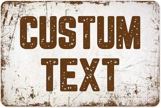 Custom Sign, Custom Street Sign, 11 Font Colors, 13 Font Styles, 4 Hole Options, 22 Sizes, 12x18 Inches, Rust Free DiBound, Fade Resistant, Made in USA by My Sign Center (Rustic)