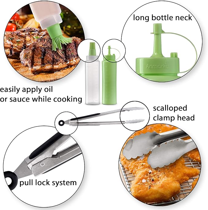 Metal Spatula Set - Griddle Accessories kit - Grill Flat Spatula Pancake Flipper Hamburger Turner - Metal Utensil great for BBQ Grill Flat Top - Cast Iron Griddle Accessories - Commercial Grade