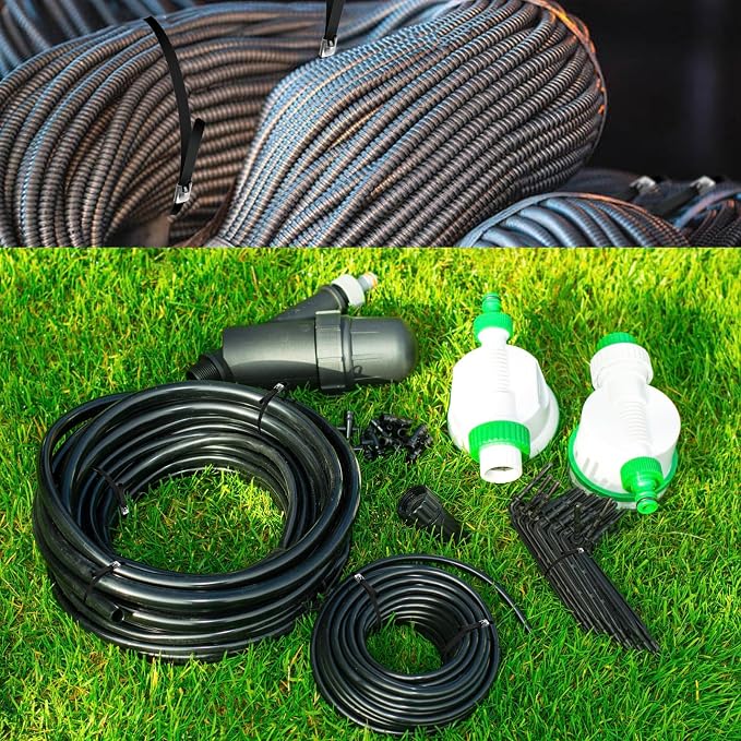 100PCS 11.8" Black Epoxy Coated Metal Zip Ties, Heavy Duty Self-Locking Stainless Steel, Corrosion Resistant for Harsh Environments, Ideal for Machinery, Vehicles, Farm, Cable & Pipe Binding