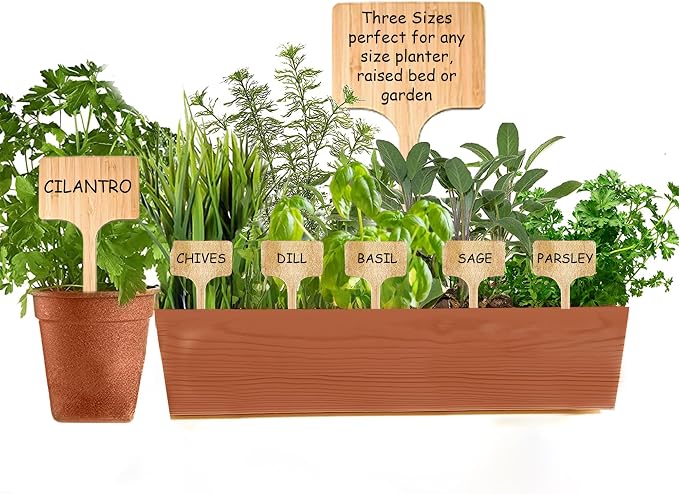 50 Pack 8 Inch Tall Plant Labels Large Garden Markers Plant Name Tags Great Gift for Gardeners Plant Lovers Easy to Read Larger Writing Area with Full Size Marker