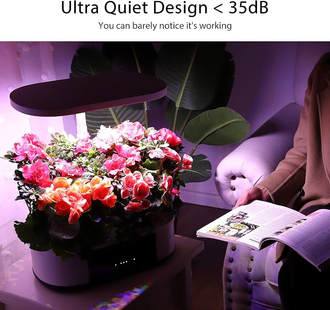 Hydroponics Growing System,12 Pods Hydroponics Growing System Indoor Garden with 120 24W Full Spectrum Grow Lights in 5 Colors, Herb Garden Up to 16" Height Adjustable,Automatic Timer