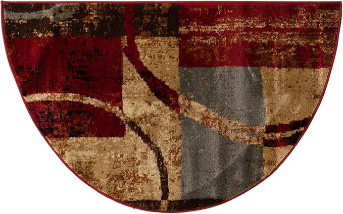 Unique Loom Barista Collection Area Rug - Kouillou (2' 7" x 4' 1" Hearth, Multi/Brown)