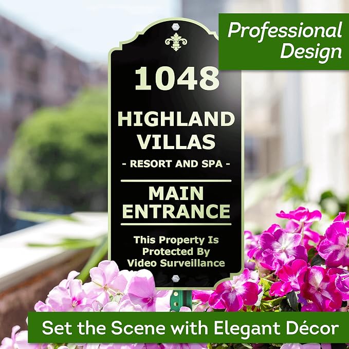 Custom Sign, Customized for Outdoor/Indoor Use, Personalized Designer Style Sign, 12x24 Inch, 24 Colors, Rust-Free Thick AlumaBond - Made by: My Sign Center, USA (Florolex II - Flood)