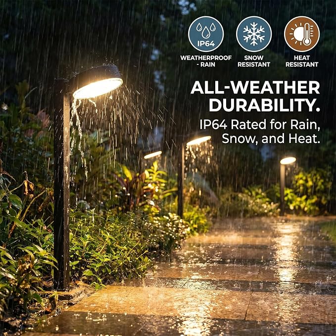 Upgraded Solar Pathway Lights Outdoor Waterproof - 12 Pack 3 Color Temperature Solar Garden Lights (Warm /Neutral/Cool White), Enhanced Brightness LED Landscape Lighting for Yard, Lawn, Walkway.