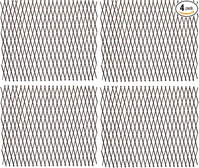 Expandable Garden Trellis Plant Support Willow Lattice Fence Panel for Climbing Plants Vine Ivy Rose Cucumbers Clematis 36X92 Inch
