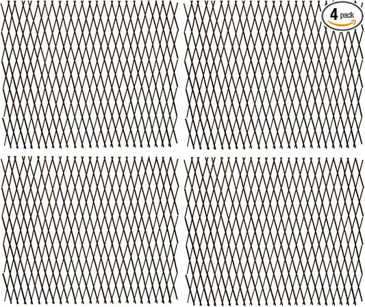 Expandable Garden Trellis Plant Support Willow Lattice Fence Panel for Climbing Plants Vine Ivy Rose Cucumbers Clematis 36X92 Inch