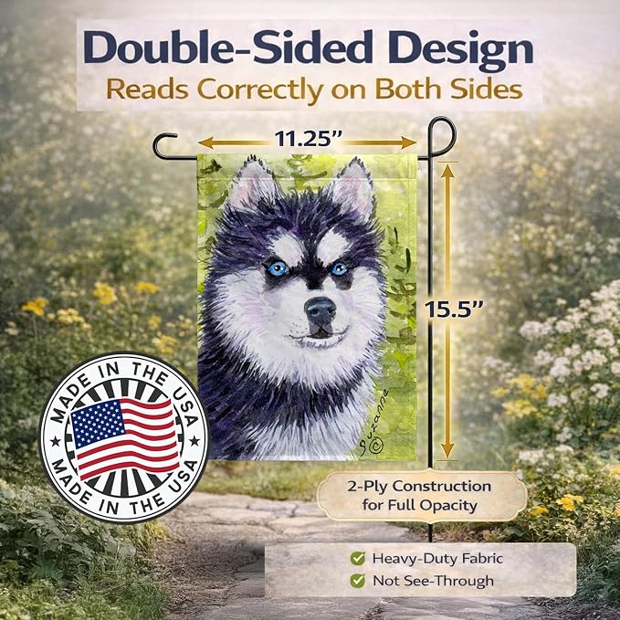 Caroline's Treasures SS8695GF Klee Kai Garden Flag Mailbox Flag Decorative Yard Flag Banner Outside Patio Artwork Yard Flower Beds, Garden Size, Multicolor