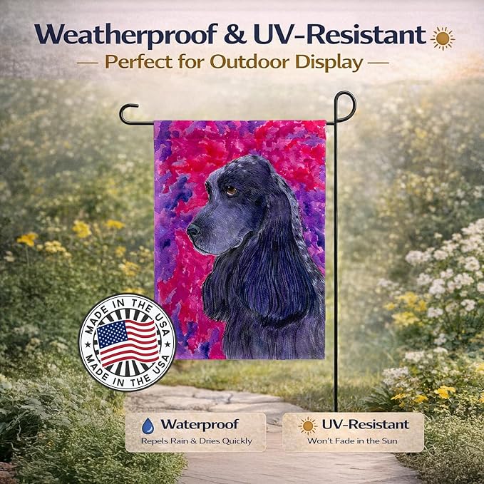 Caroline's Treasures SS8659GF Cocker Spaniel Garden Flag Mailbox Flag Decorative Yard Flag Banner Outside Patio Artwork Yard Flower Beds, Garden Size, Multicolor