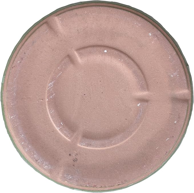19.5 Inch Plant Saucer (Ceramic) - Round Atomic Green Flower Pot Tray - Handcrafted, Durable Planter Base