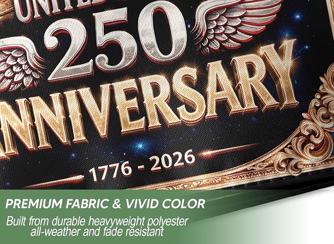 American Flag With Eagle, 250th Anniversary Patriotic Design, 250 Anniversary Usa Flag, Garden Flags For Outside, 1776-2026 Commemorative, Front And Back Print 1 (12x18 Inch)