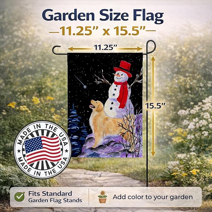 Caroline's Treasures SS8579GF Golden Retriever Garden Flag Mailbox Flag Decorative Yard Flag Banner Outside Patio Artwork Yard Flower Beds, Garden Size, Multicolor