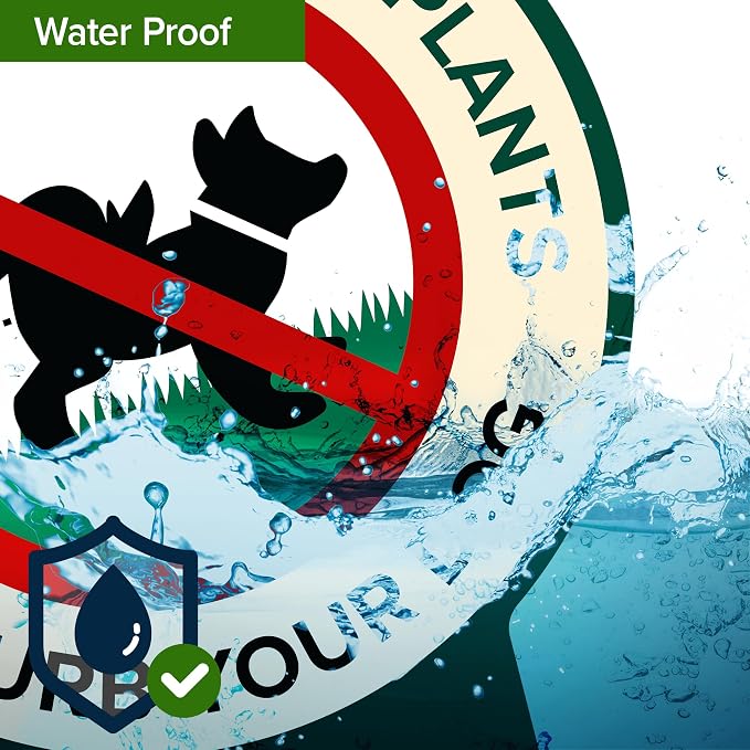 Please Don't Water Our Plants, Curb Your Dog - Funny Sign, 11"x21" Inches, Heavy Duty Integrated Ground Stakes, Indoor/Outdoor Use, Rust Free Aluminum Composite, Made in USA by My Sign center