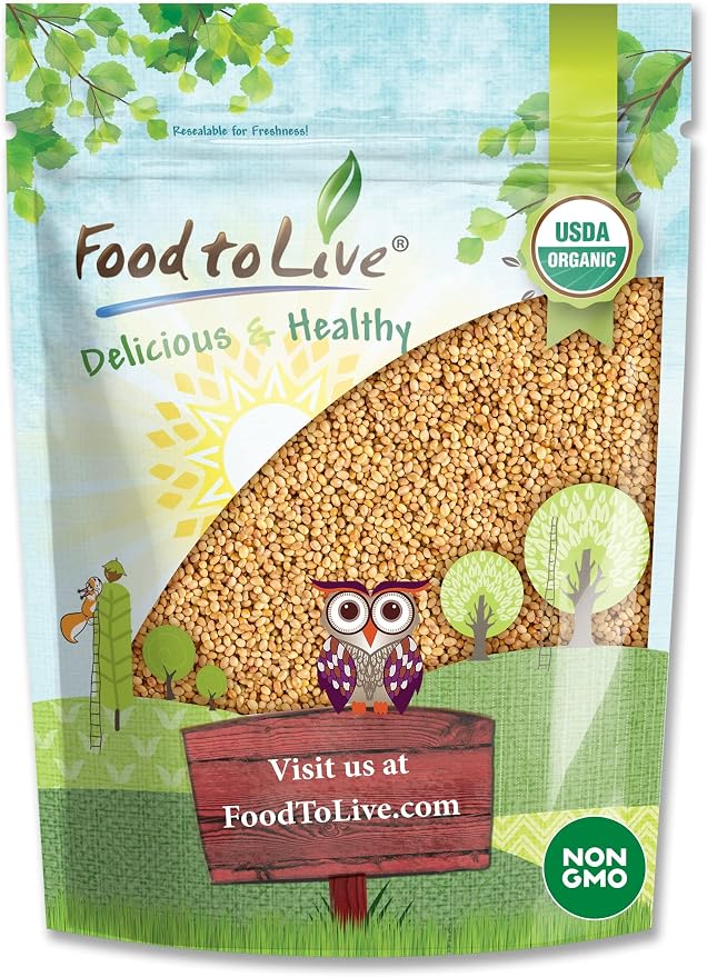 Food to Live Organic Clover Seeds for Sprouting, 3 Pounds Non-GMO, Pure, Vegan, Kosher, Bulk. Edible Seeds. Rich in Vitamins, Minerals, Fiber. for Growing Sprouts, Microgreens. High Germitation Rate