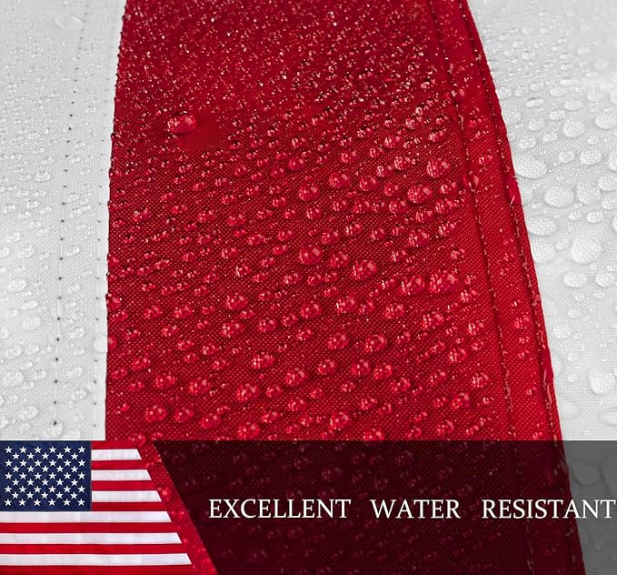 American Flag 8x12 ft for Outside, Long Lasting US USA Flags for Outdoor | All Weather United States Flag 8 x 12 Feet Premium Heavy Duty Nylon, Embroidered Stars, Brass Grommets, 4-Row Stitching End