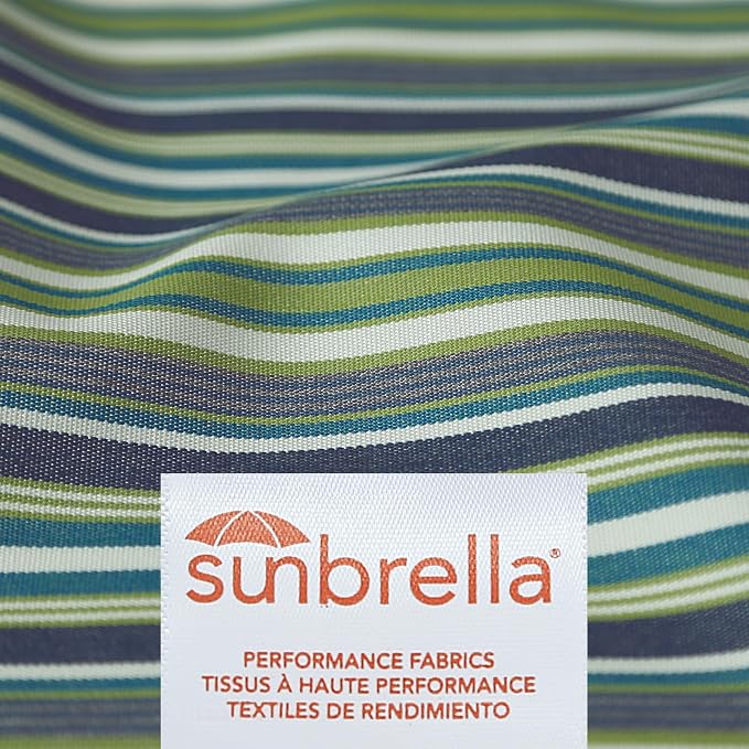 Unimatta Sunbrella Outdoor Patio Chair Cushions Set, 24" x 24", Set of 2, Water-Repellent, Fade Resistant, Deep Seat Cushion for Backyard, Couch, Sofa and Patio Furniture, Troupe Caribbean