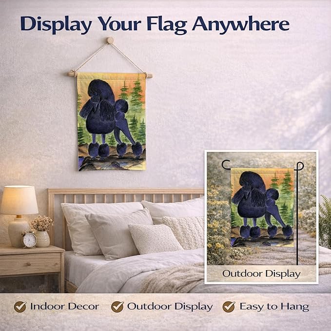 Caroline's Treasures SS8196BGF Poodle Garden Flag Mailbox Flag Decorative Yard Flag Banner Outside Patio Artwork Yard Flower Beds, Garden Size, Multicolor