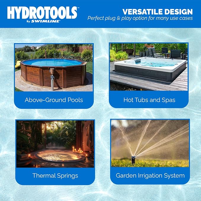 Swimline HYDROTOOLS Model 71236 Hydro-Flo Above-Ground Pool Replacement Pump, Vertical Discharge - 0.45 HP, 2,400 GPH, 115V/60Hz, Single Speed, for Sand, Cartridge & DE Filter Systems | Above-ground Pool Pump, 0.45 HP, 2, 400 GPH, Vertical Discharge, S...