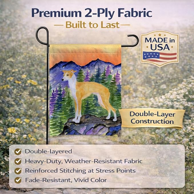Caroline's Treasures SS8225GF Italian Greyhound Garden Flag Mailbox Flag Decorative Yard Flag Banner Outside Patio Artwork Yard Flower Beds, Garden Size, Multicolor