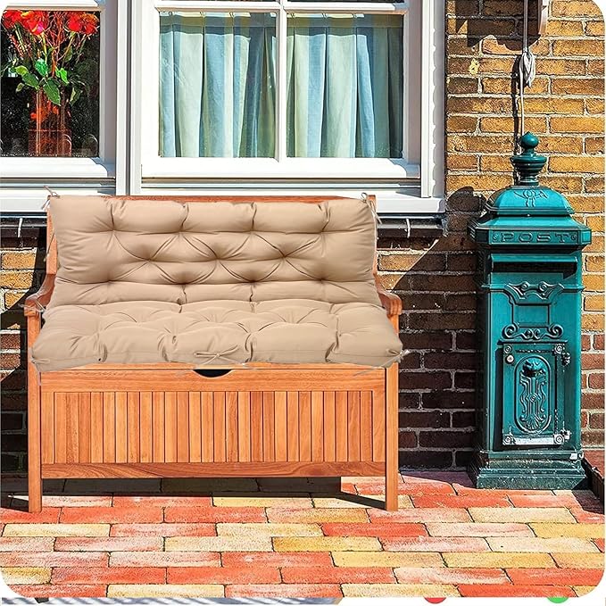 Swing Cushion Replacement Outdoor Porch Waterproof Bench Cushion 2-3 Seater Washable Bench Replacement Cushions for Outdoor Patio Porch Swing Cushions