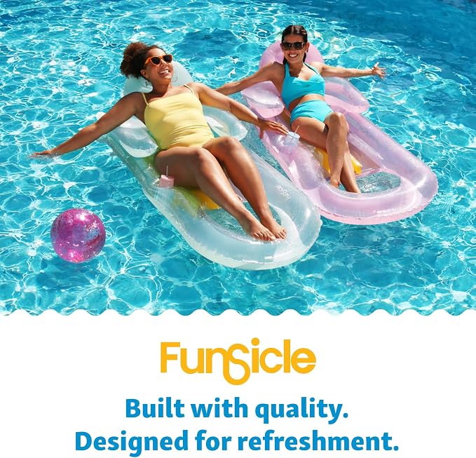 Funsicle 7' x 5' x 24" Durable Rectangular Above Ground Activity Lap Pool with SmartConnect Technology for Ages 6 and Up, Blue
