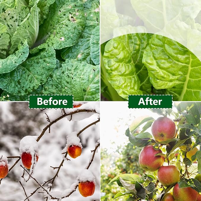 Plant Covers Freeze Protection Kit,10x30Ft Fabric Frost Cloth With 6pcs Garden Hoops & 12 Clips,Floating Row Cover Kit With Greenhouse Hoops Frost Blanket for Plants Vegetables Winter Frost Protection