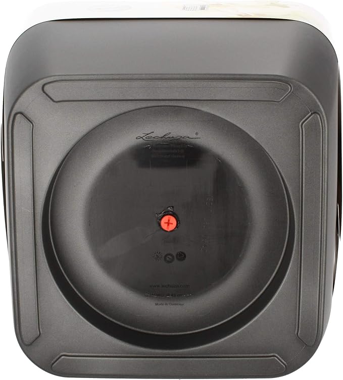 Lechuza Quadro LS 43 Charcoal Metallic, Self-Watering Square Planter, H15.4 L16.9 W16.9 in