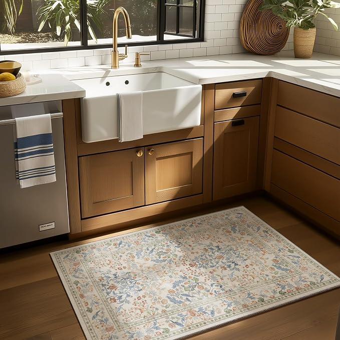 Machine Washable 2x3 Rugs for Entryway: Door Mat Indoor Entrance Small Area Rug Non-Slip Low Pile Kitchen Throw Rug for Front Door Indoor Entrance Bedside Entry Kids Room