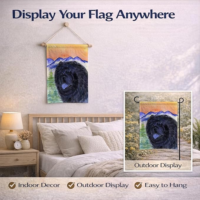 Caroline's Treasures SS8191GF Chow Chow Garden Flag Mailbox Flag Decorative Yard Flag Banner Outside Patio Artwork Yard Flower Beds, Garden Size, Multicolor