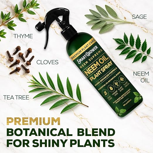 Neem Oil Spray for Plants Botanical Blend – Plant Wash with Natural Essential Oils, Simple Ready-to-Use Plant Spray for Gardens, Houseplants, Indoor & Outdoor Plants – 8 oz