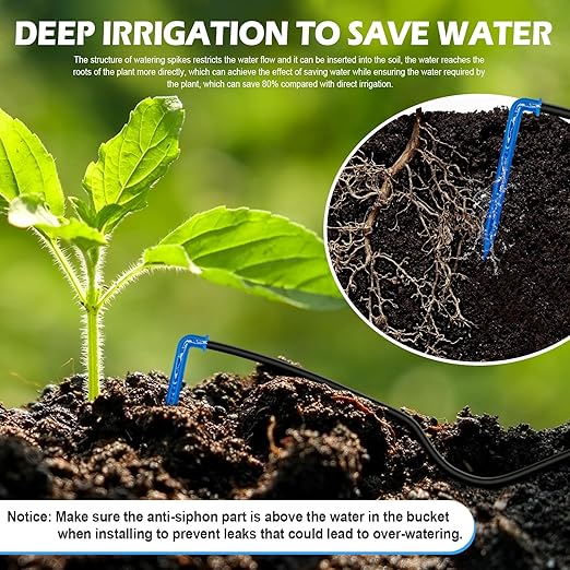 Solar Drip Irrigation System, 50FT Automatic Plant Watering Kit for 15 Potted Plants, IP67 Waterproof Solar Irrigation Indoor and Outdoor Use with Multi-Timer Modes for Garden, Balcony,Patio