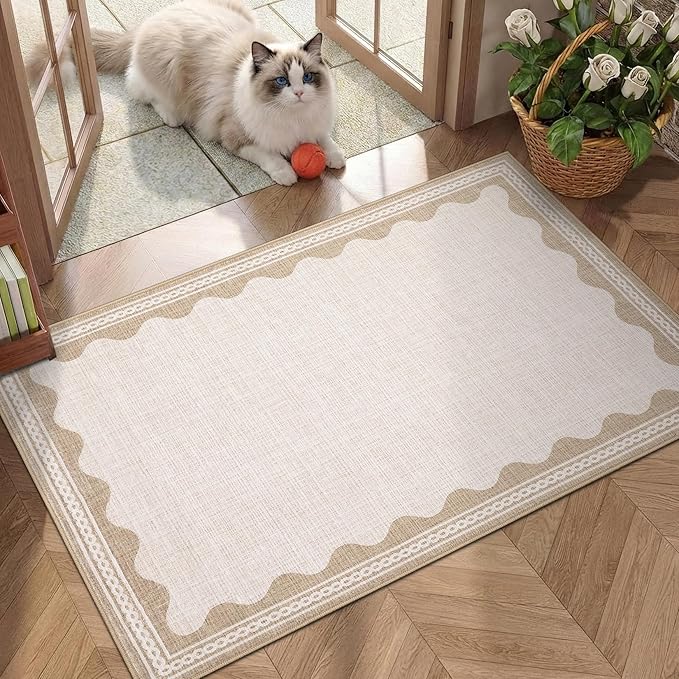 GarveeHome Scalloped Rug