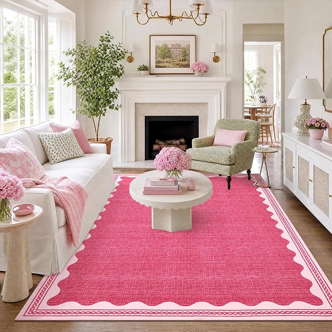 GarveeHome Scalloped Rug