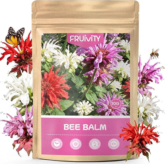 4000+ Bee Balm Seeds for Planting, Color Mix Native Wildflower Seeds, Heirloom & Open Pollinated Perennial Flower Seeds to Plant Outside Flower Herb Garden